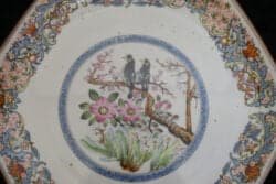 6 hoeking antiek bord met vogels - Afbeelding 3